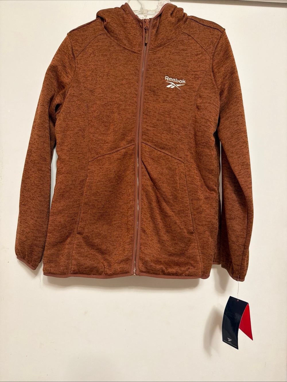 Reebok Women's Hooded Full-Zip Jacket - Rust Brown